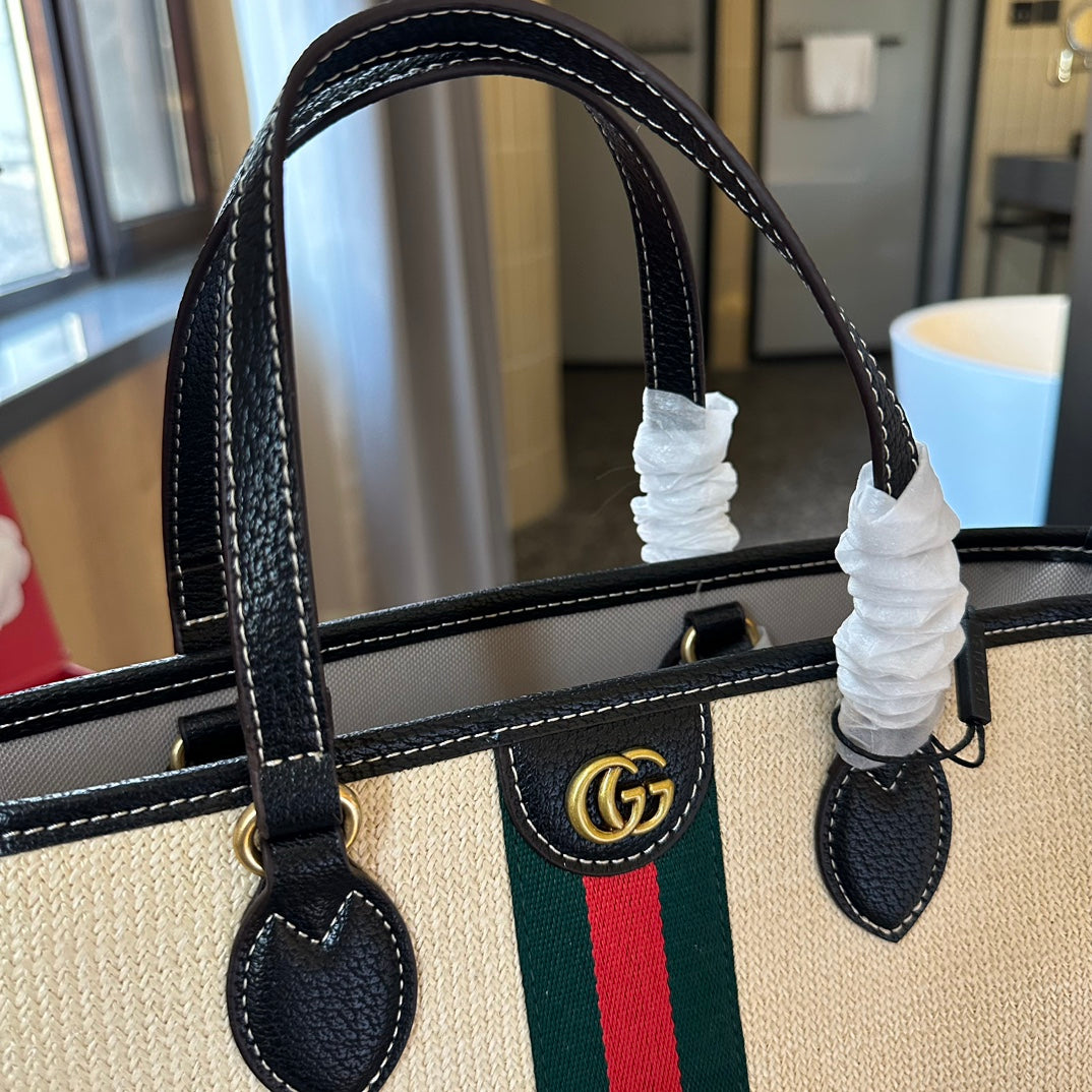 G fashion straw tote bag 0724041131