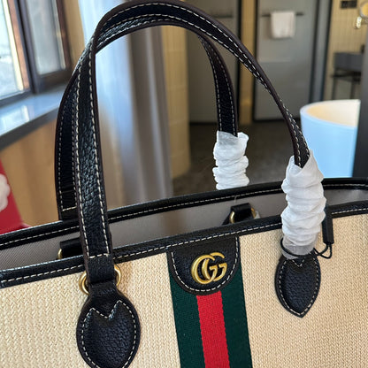 G fashion straw tote bag 0724041131