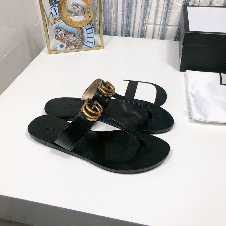 Black Ladies Non-Slip Casual Trend Flip Flop Sandals