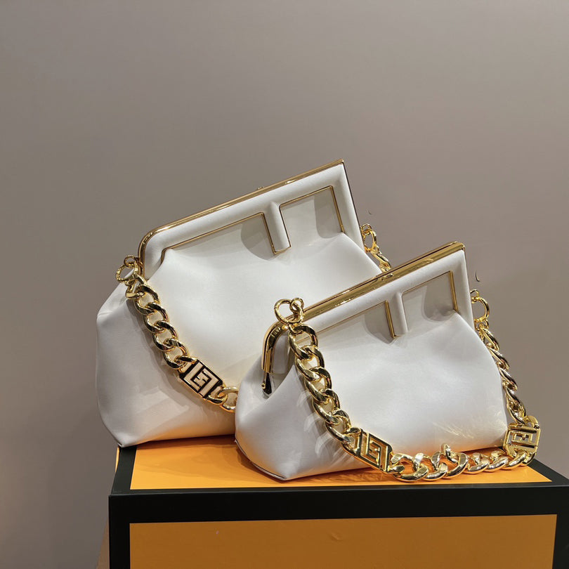 fashion all-match leather clip bag