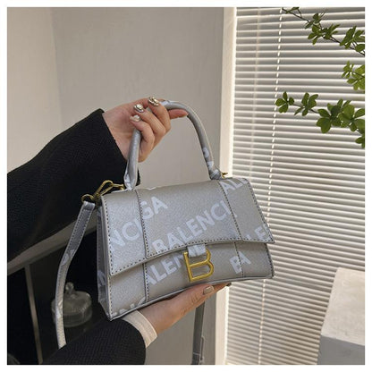 High-grade Texture Letter Hourglass Bag Single-shoulder Portable Crossbody Fashion Bag 1024041102