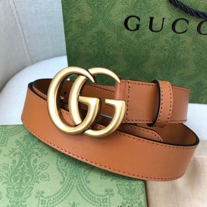 Classic  Ancient Gold Buckle Simple Belt