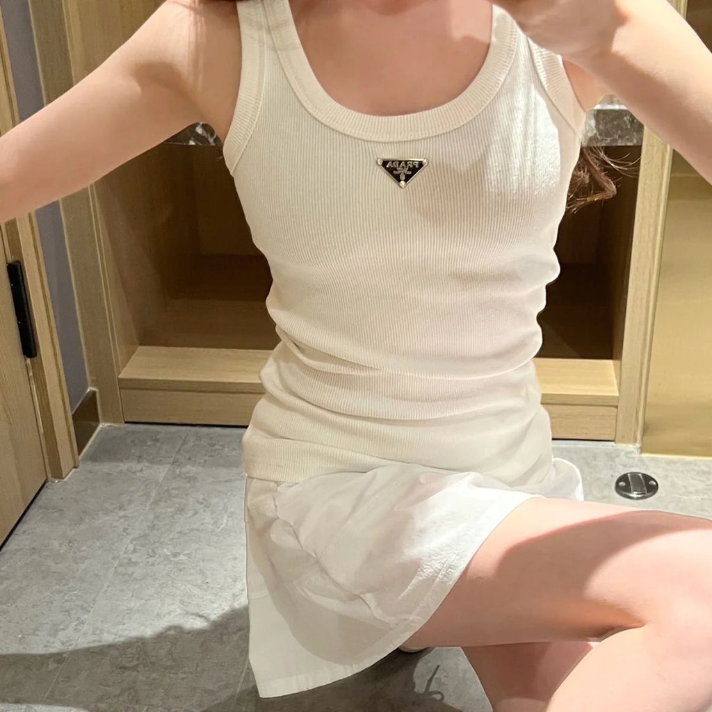 New Knitted Threaded Vest All-match Sling 1024031303