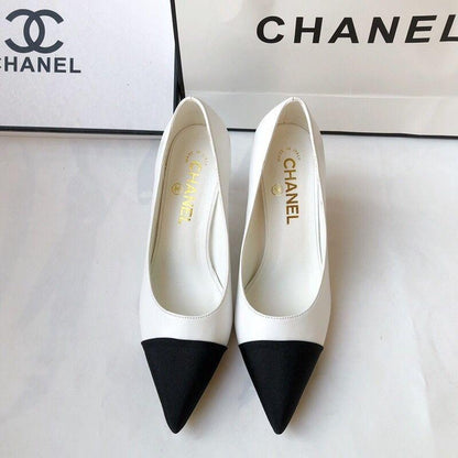 Double C Color Block Pearl High Heels 0823112305