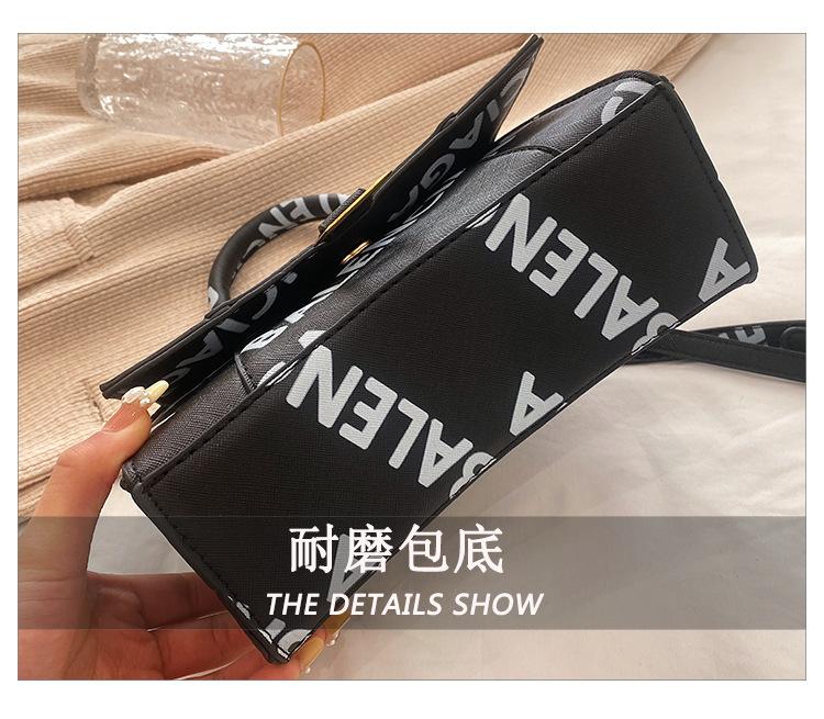High-grade Texture Letter Hourglass Bag Single-shoulder Portable Crossbody Fashion Bag 1024041102
