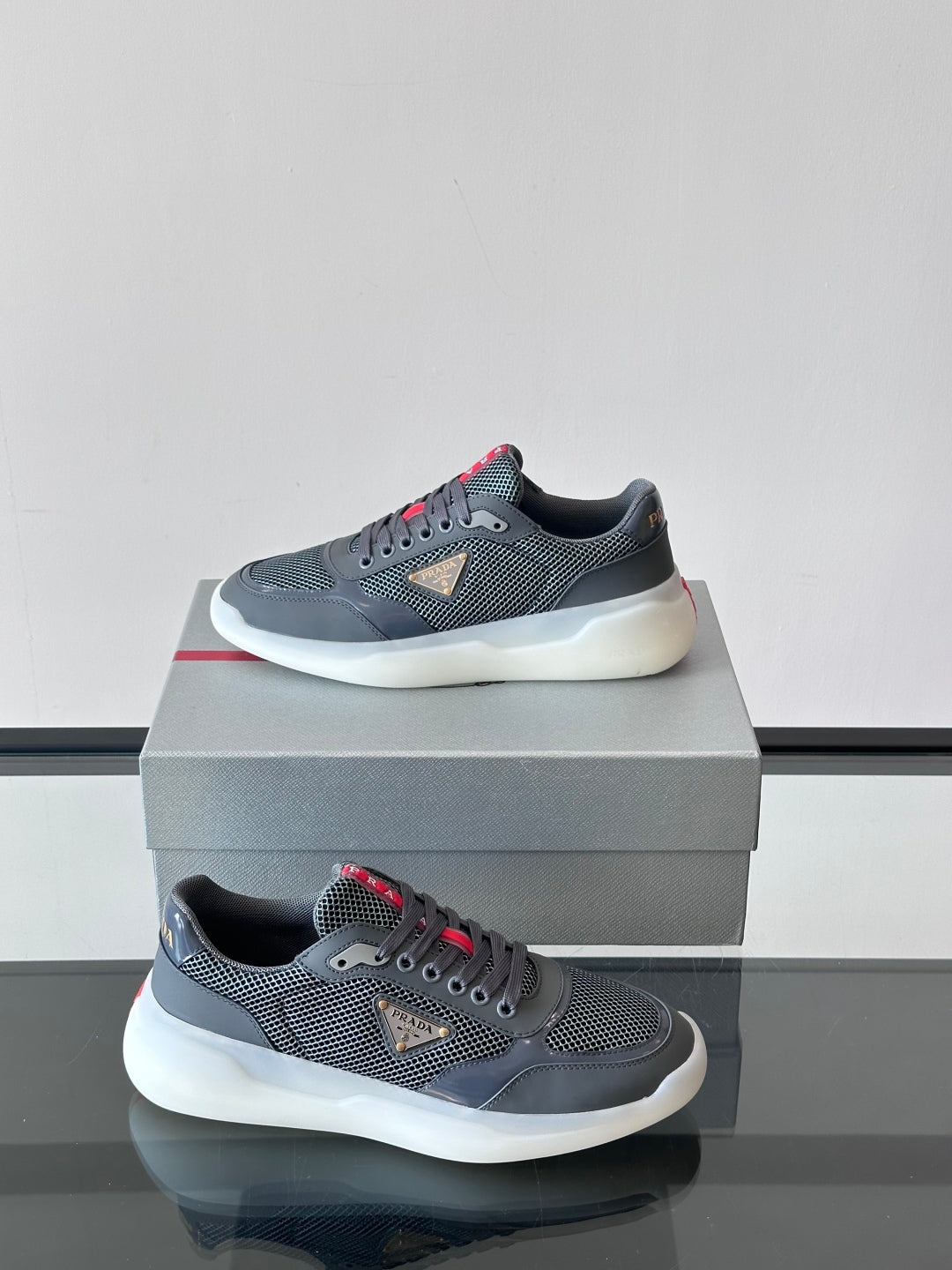 PR Mesh lace-up sneakers 0725061201