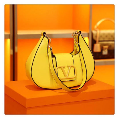 New Solid Color Litchi Underarm Bag Fashion Shoulder Bag 1024051518