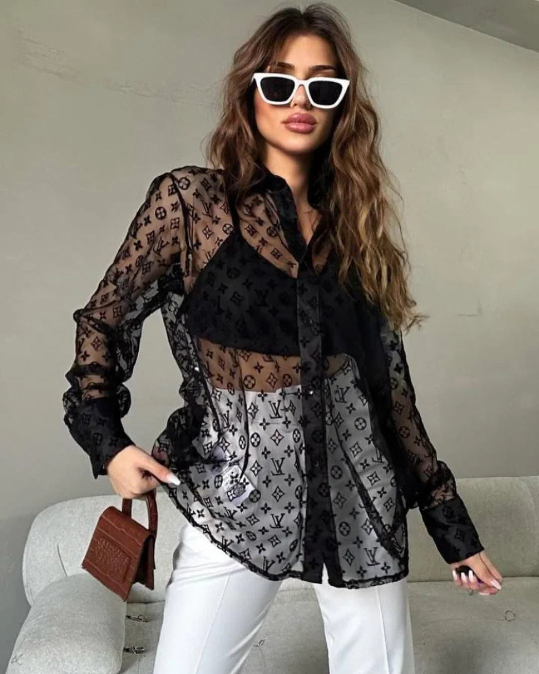New Sexy Mesh Shirt Top 1024071933