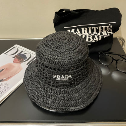 PRD fashion hand-woven straw bucket hat 0724062401