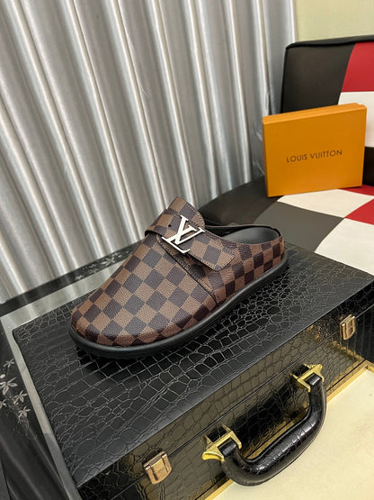 Lvv fashion casual plaid slippers 0725082903