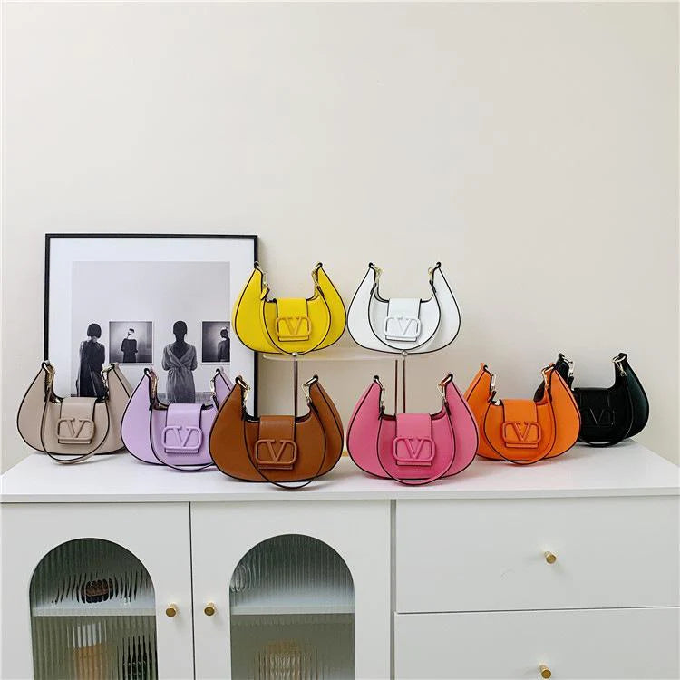 New Solid Color Litchi Underarm Bag Fashion Shoulder Bag 1024051518