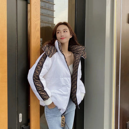 2023 New autumn and winter double-sided down jackets for men and women, loose casual plus velvet warm hooded jackets XC1523092002