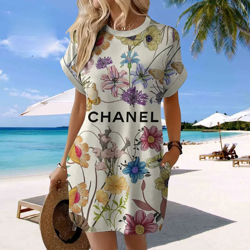 Premium Short Sleeve Pocket Dress 3D1025031802