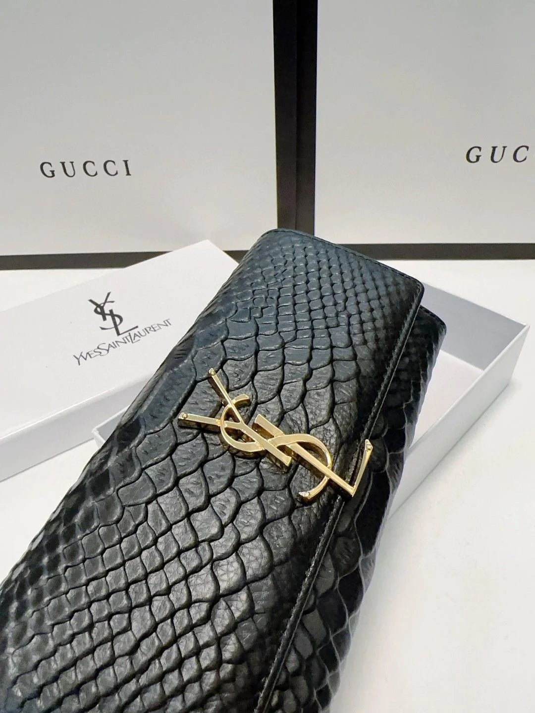 New Women's Long Wallet Snake-print Cowhide Card Bag 1024031307