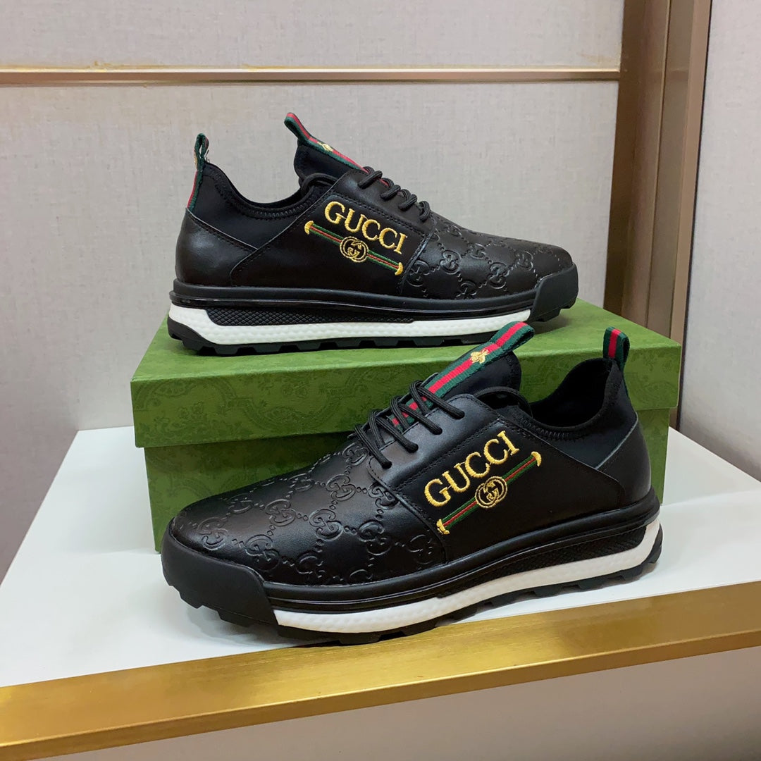 G Fashion Men's Printed Leather Casual Sneakers 0724080803