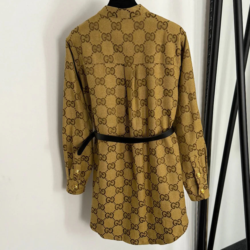 New Vintage GG Stand Collar Long-Sleeve Shirt 1025102101