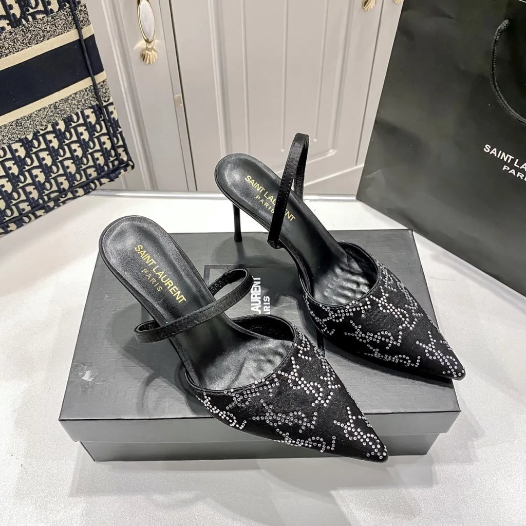 New high heels mesh pointed sandals 1025041111