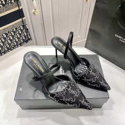 New high heels mesh pointed sandals 1025041111