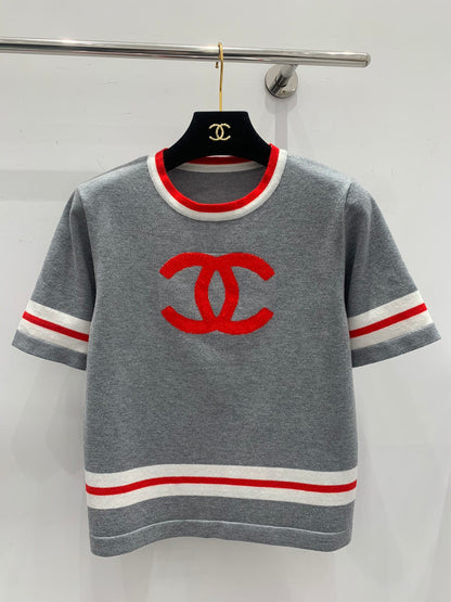 CNL fashion round neck knitted short sleeves 0725030101