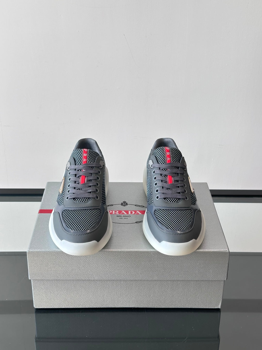 PR Mesh lace-up sneakers 0725061201