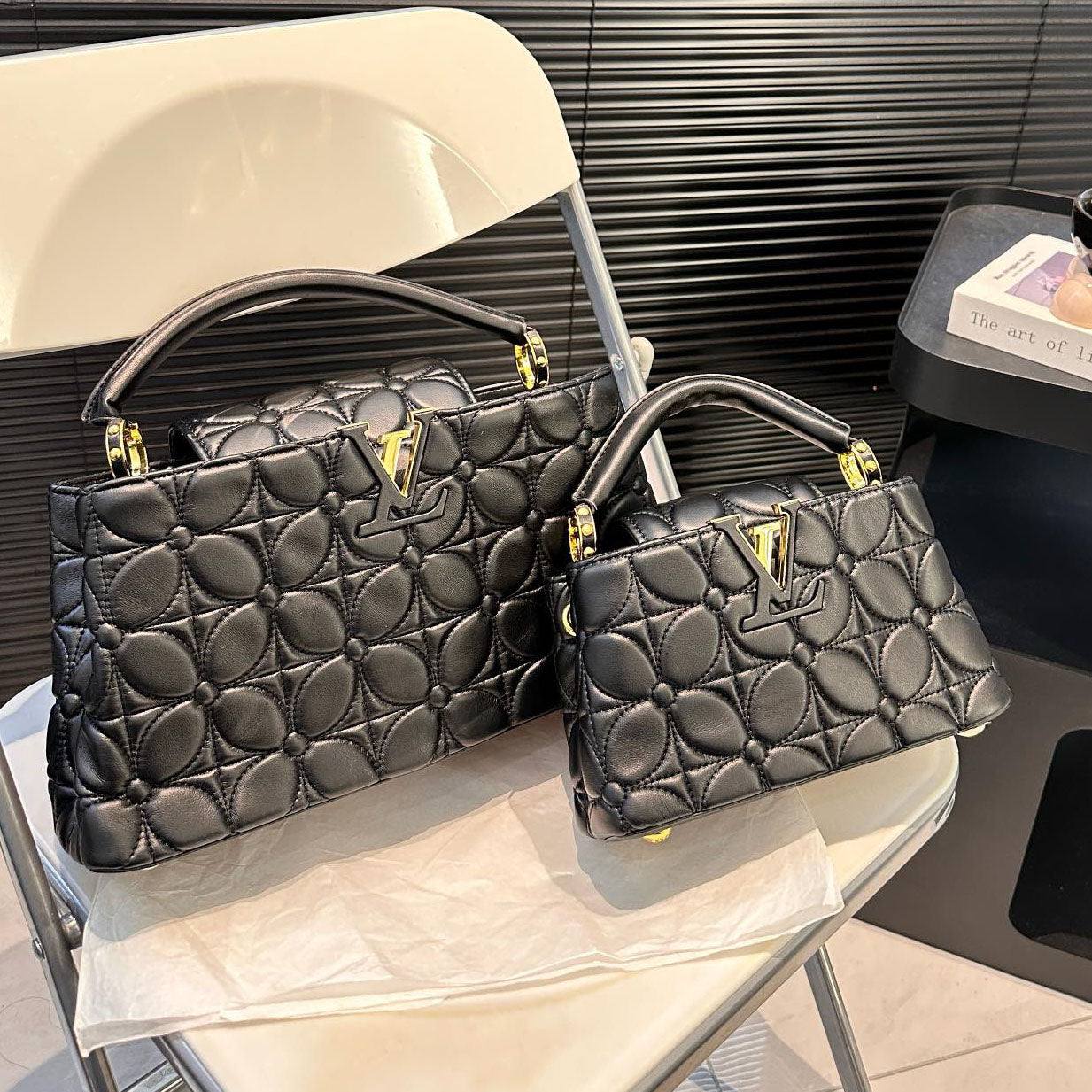 LV new CAPUCINES sheepskin embroidery handbag XC24100903