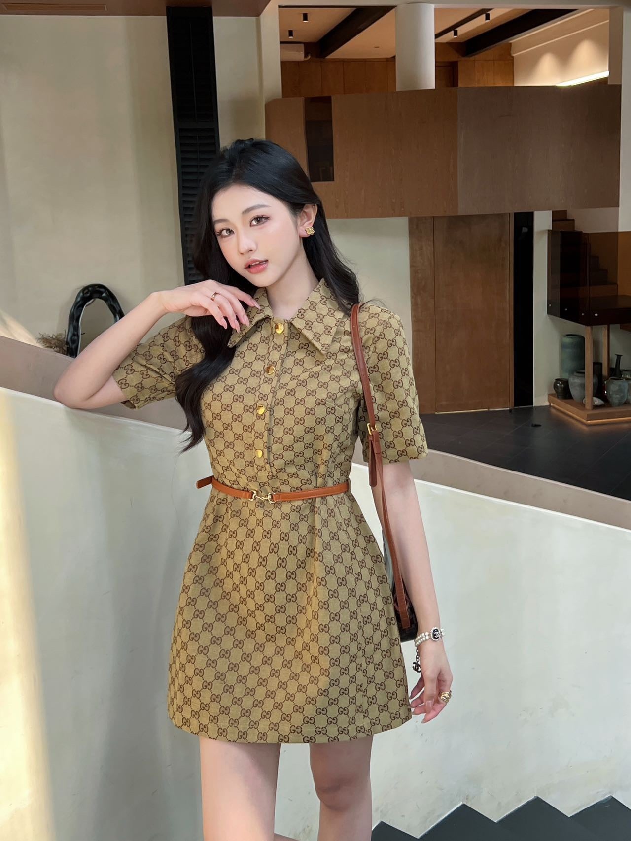 GG Fashion printed stand-up collar 0725062014