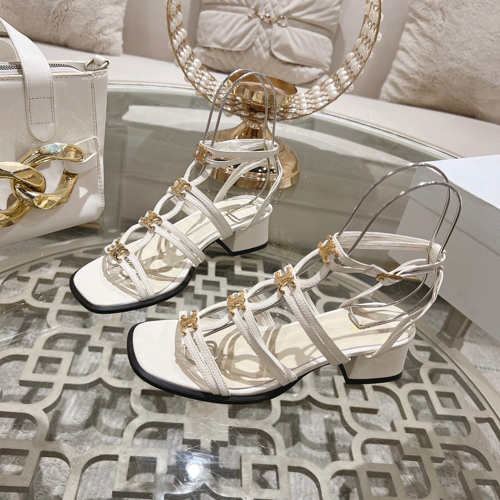 CLN new fashion retro thick heel sandals 0725031008