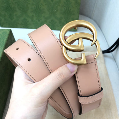 Classic  Ancient Gold Buckle Simple Belt