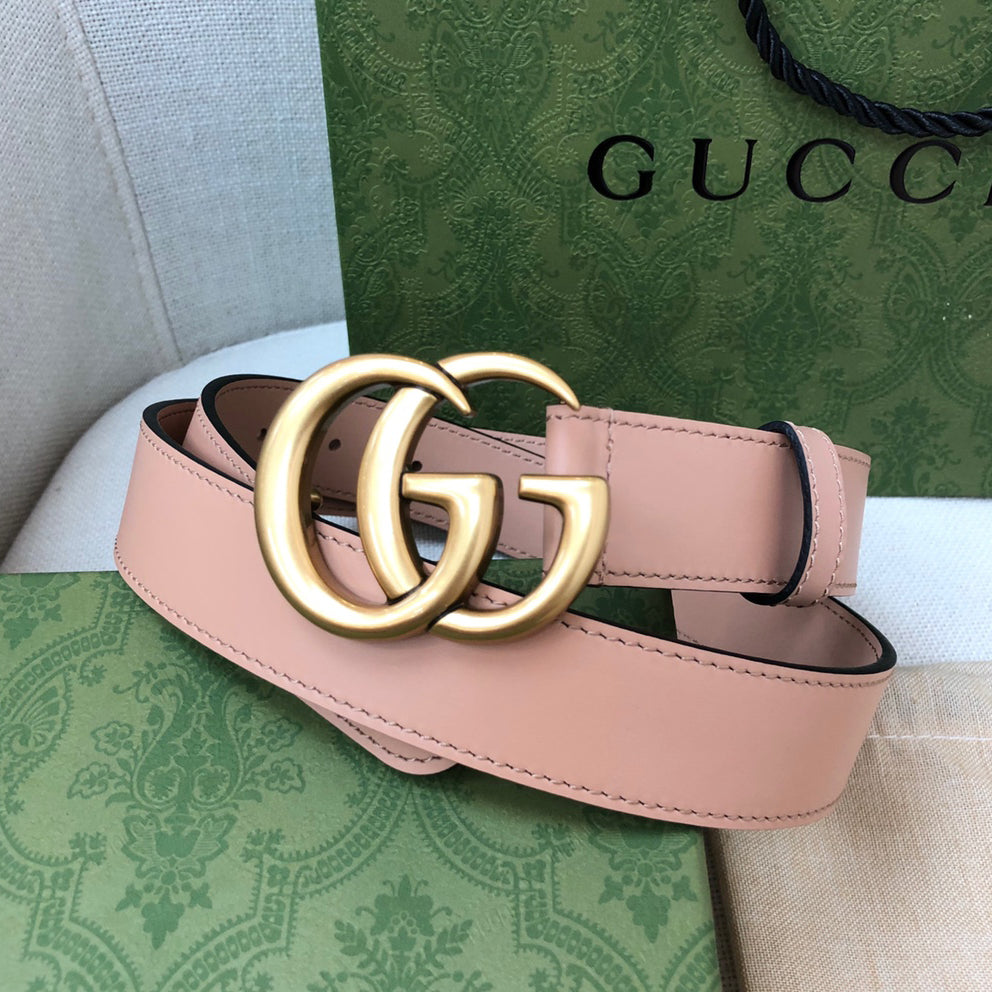 Classic  Ancient Gold Buckle Simple Belt