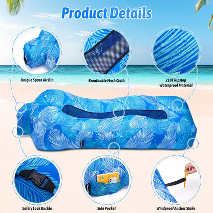 BEAUTRIP Air Couch | Inflatable Air Sofa Hammock | The perfect air lounger for backyard lake trips, picnics and music festivals