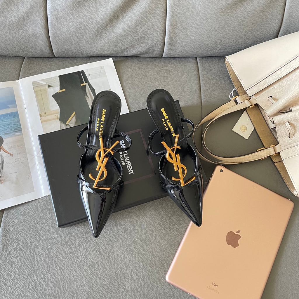 YSL's new fashionable pointed low-heeled sandals 0725061601