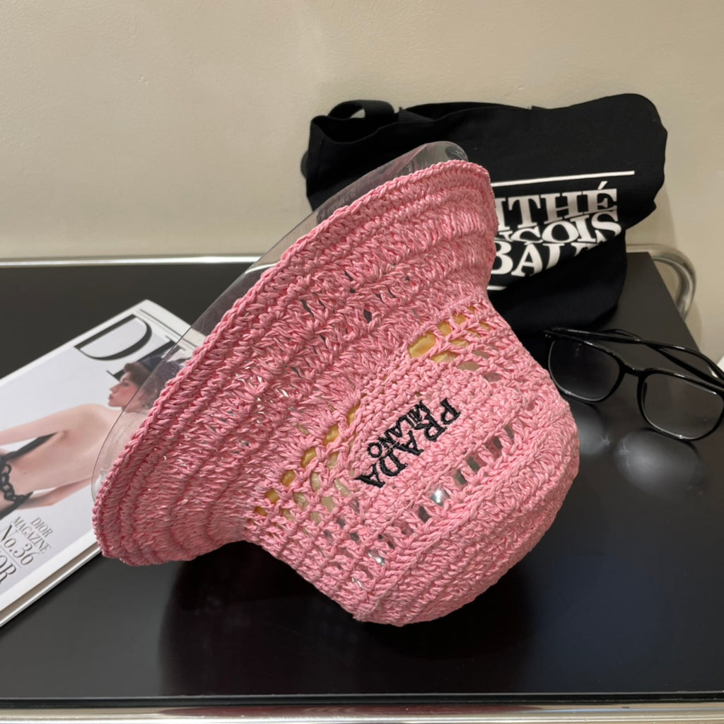 PRD fashion hand-woven straw bucket hat 0724062401