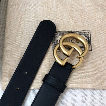 Classic  Ancient Gold Buckle Simple Belt