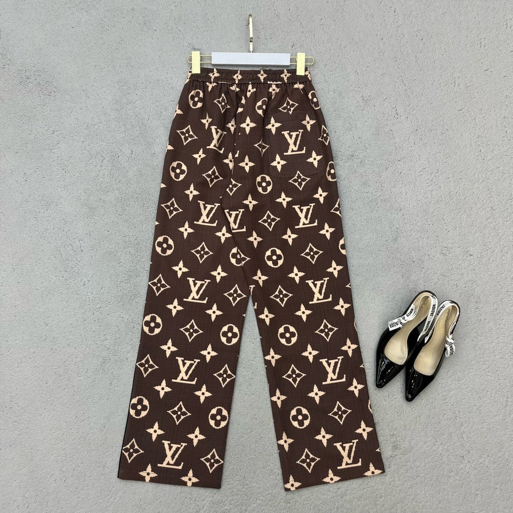 print wide-leg pants
