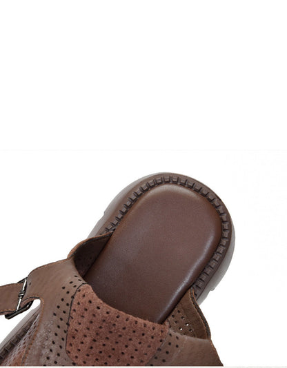 Comfortable Open Toe Retro Platform Sandals Slingback