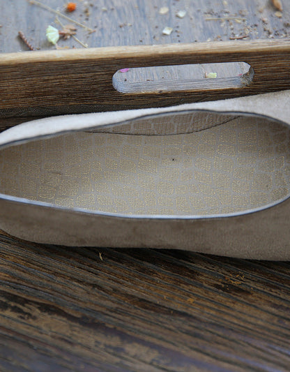 Light Weight Round Toe Suede Slip-on Flats