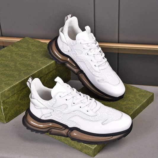 G21 White Color Block Cushion Sole Sneakers
