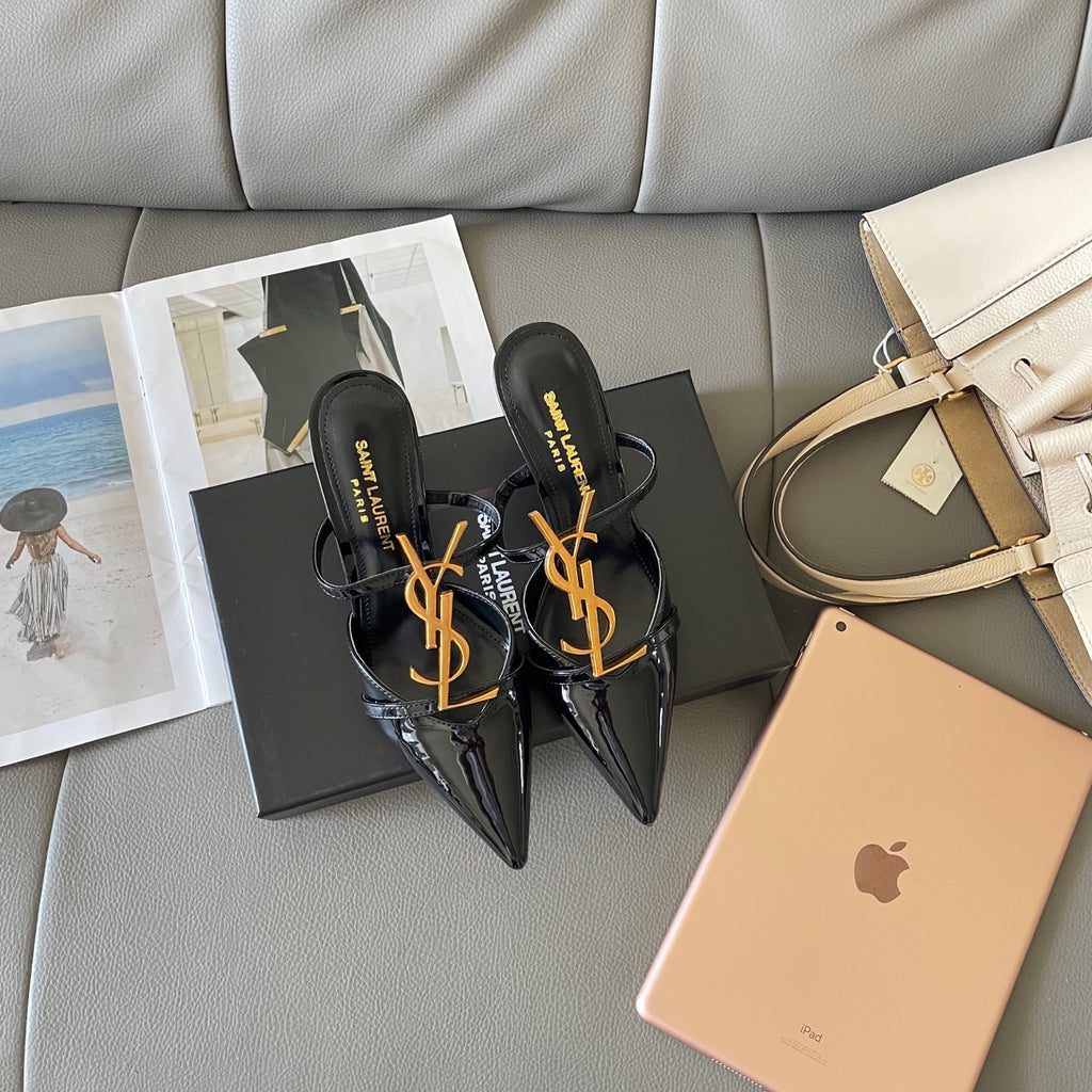 YSL's new fashionable pointed low-heeled sandals 0725061601