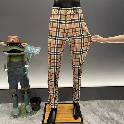 Men's Casual Ice Silk Straight Pants 1025042408