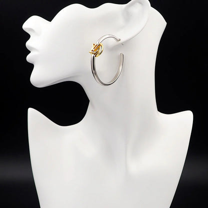 New versatile oversized hoop earrings 1025101512