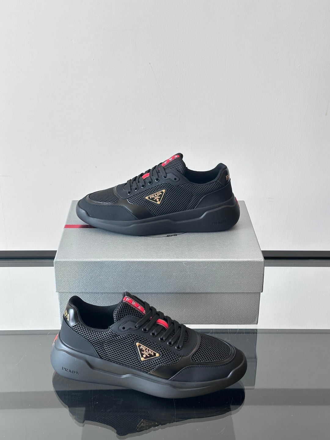 PR Mesh lace-up sneakers 0725061201