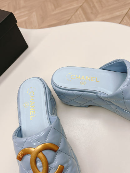 Chane1 top fashion thick-soled rhombus slippers 0724030812