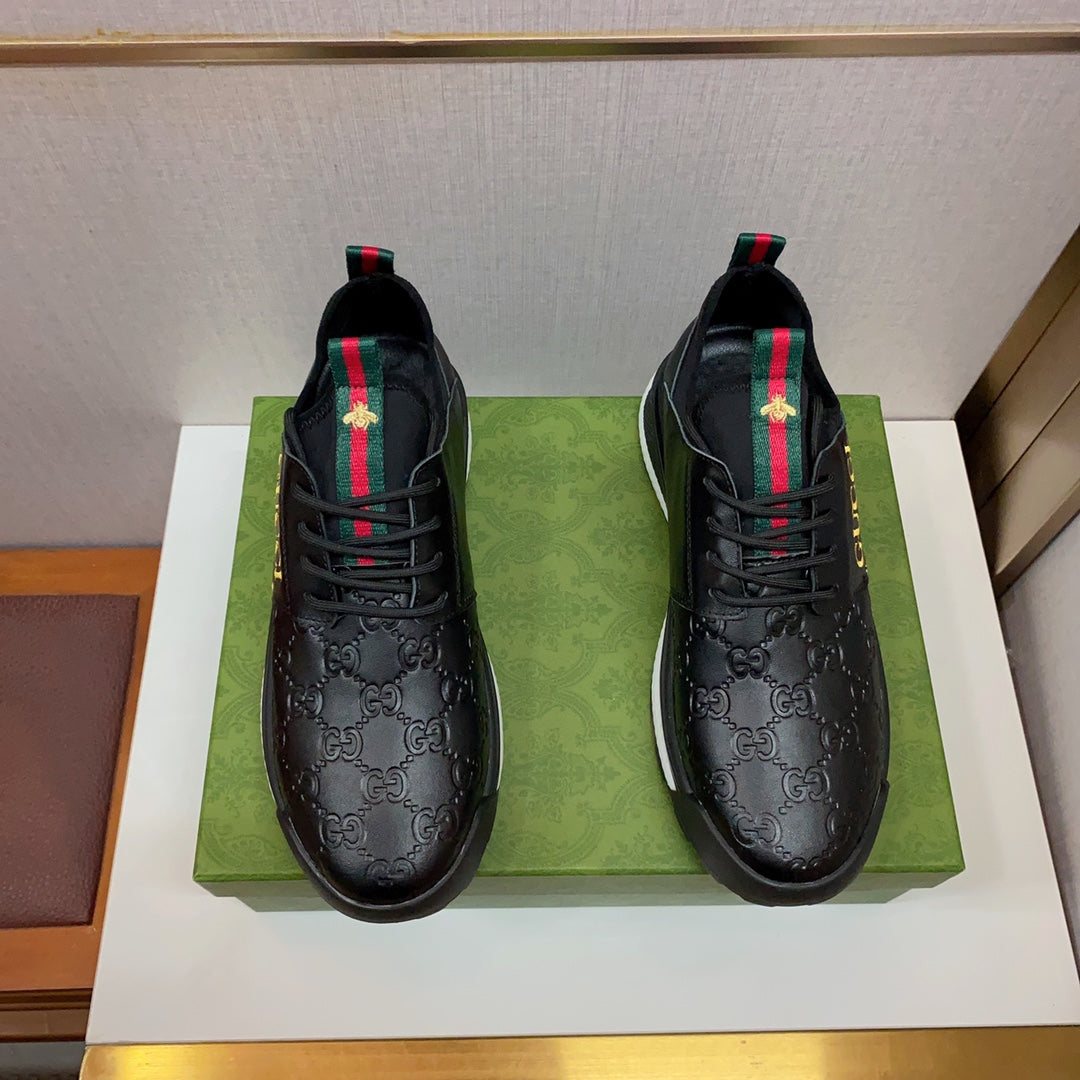 G Fashion Men's Printed Leather Casual Sneakers 0724080803