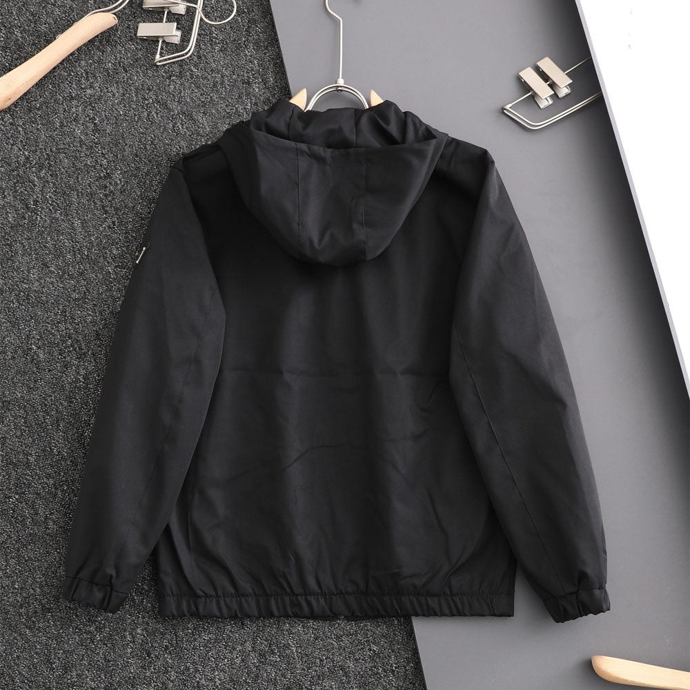 PR Triangular logo red tape hooded jacket 1824100701