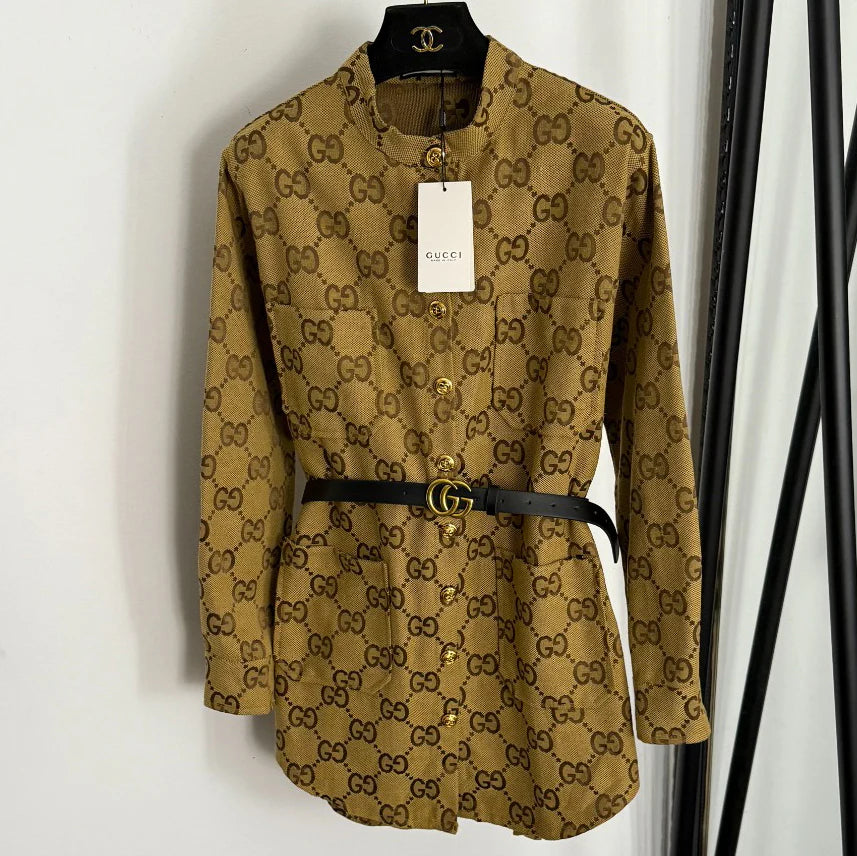 New Vintage GG Stand Collar Long-Sleeve Shirt 1025102101