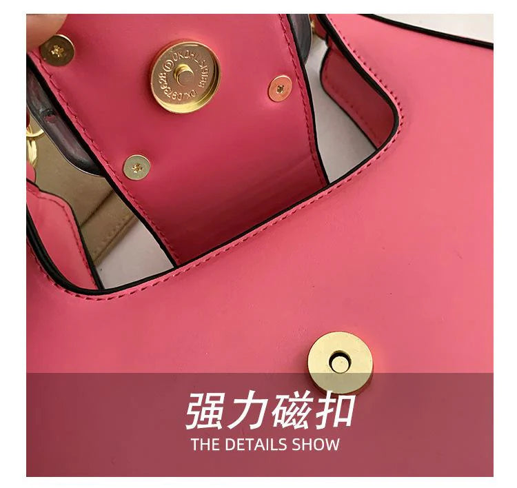 New Solid Color Litchi Underarm Bag Fashion Shoulder Bag 1024051518