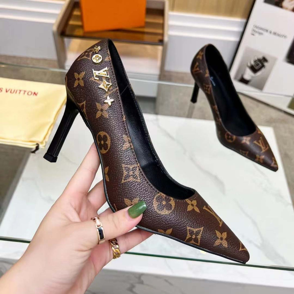 New Classic  Pointed Toe Leather Shoes 9.5CM High Heels