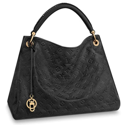 Black letter pattern leather bag