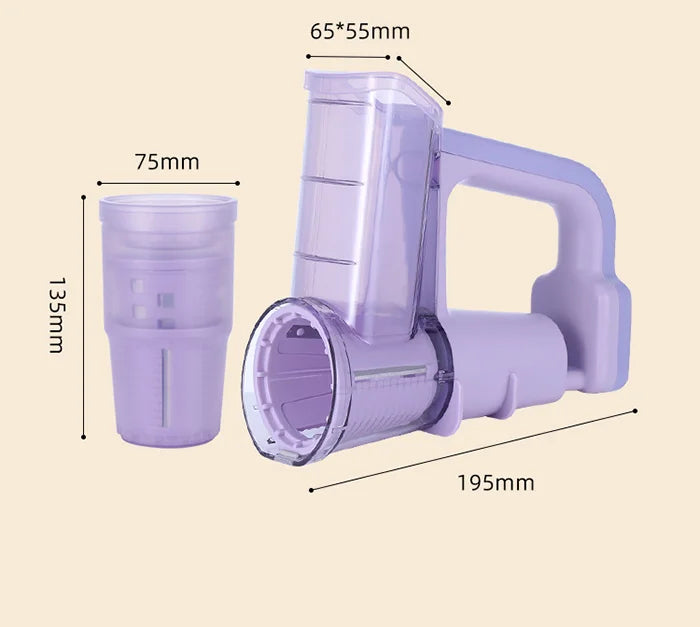 Electric Plastic Vegetable Cutter Slicer and Cheese Grater for Home Use Square Shape