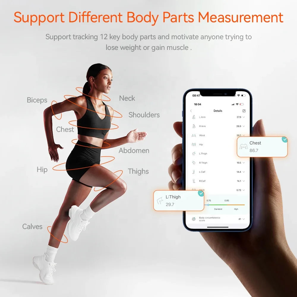 Smart Digital Body Measuring Tape Innovative Tape Measure with Fitdays